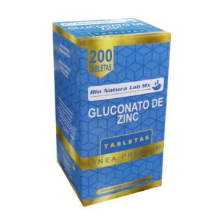 TBS. GLUCONATO DE ZINC C 200 GUMMA CORPORATION