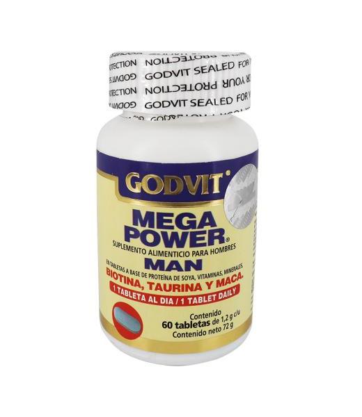 TBS. MEGA POWER MAN C 60 BIOTINA TAURINA Y MACA GN+VIDA