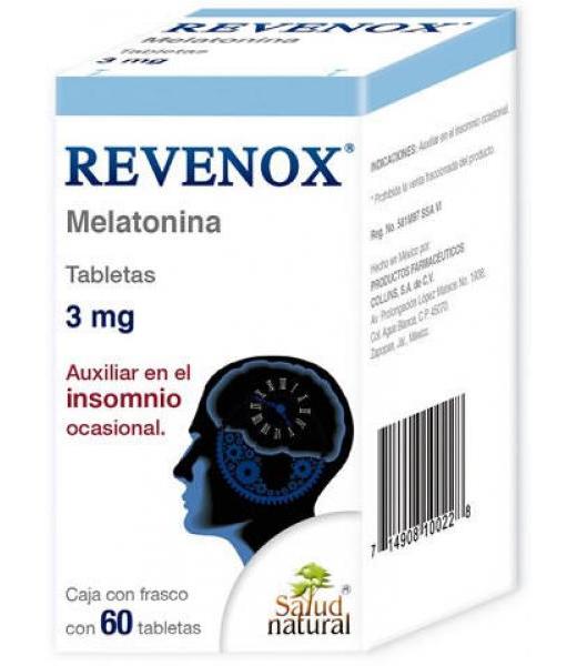 TBS. REVENOX MELATONINA 3 MG. AUXILIAR EN EL INSOMNIO OCASIONAL C SALUD NATURAL