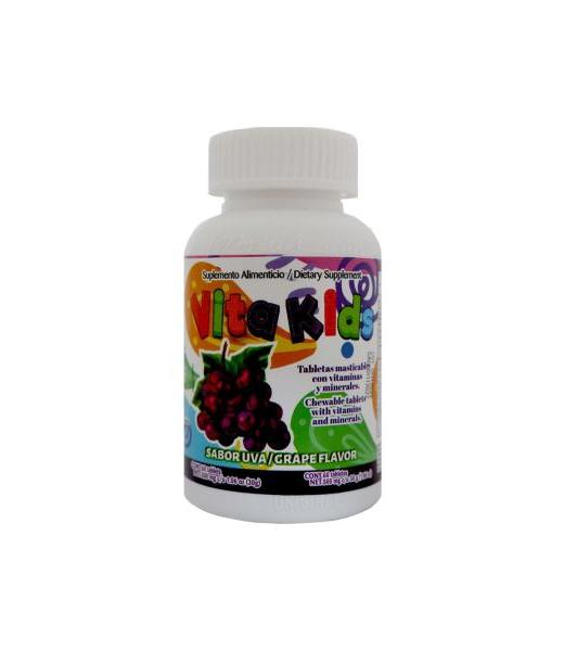 TBS. VITA KIDS MASTICABLES SABOR UVA CON VITAMINAS Y MINERALES C MIEL SALUD Y VIDA