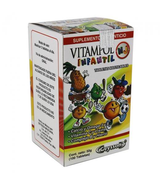 TBS. VITAMPOL INFANTIL NJ C 1001CALCIO Y OMEGA 3 Y 6VIT C Y LISIN GEYSSON