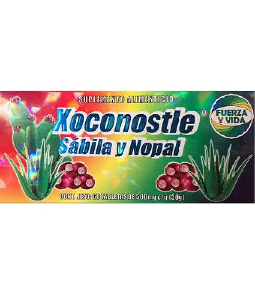 TBS. XOCONOSTLE SABILA Y NOPAL C 60 DE 600 MG NUTRY SALUD