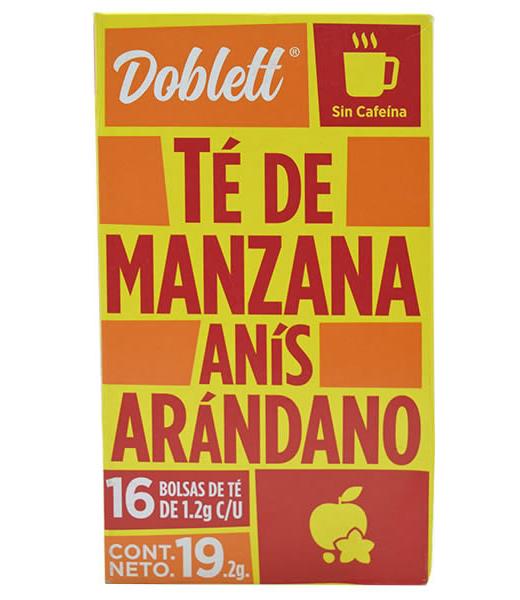 TE DE MANZANA ANIS Y ARANDANO 16 SOB 19.2 G DOBLETT