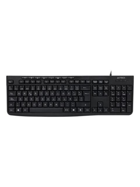 TECLADO ACTECK INSPIRE PRIME TA222 ALAMBRICO USB NEGRO ESPANOL