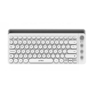 TECLADO ACTECK UNY COMP TI685 INALAMBRICO BLUETOOTH BLANCO (ESPANOL)