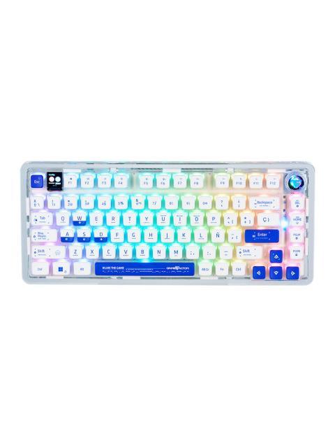 TECLADO GAMER GAME FACTOR KBG800 RGB 60% TECLADO MECANICO SWITCH GRAY INALAMBRICO BLANCO (ESPANOL)