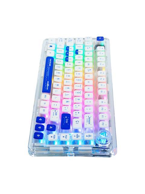 TECLADO GAMER GAME FACTOR KBG800 RGB 60% TECLADO MECANICO SWITCH GRAY INALAMBRICO BLANCO (ESPANOL) - Image 5