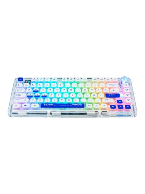 TECLADO GAMER GAME FACTOR KBG800 RGB 60% TECLADO MECANICO SWITCH GRAY INALAMBRICO BLANCO (ESPANOL) - Image 8