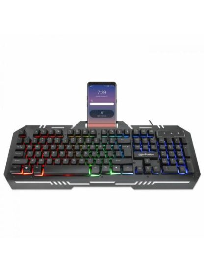 TECLADO GAMER MANHATTAN 180610 RGB ALAMBRICO NEGRO (ESPANOL) - Image 3