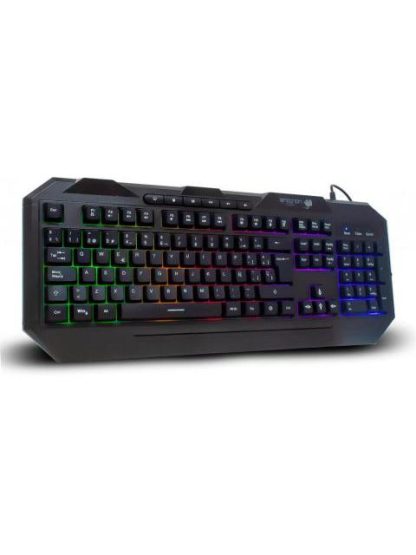 TECLADO GAMER NGKHYDRA 114 TECLAS RETROILUMINADO LED MULTICOLOR DISENO ERGONOMICO 6 BOTONES MULTIMEDIA NEGRO - Image 2
