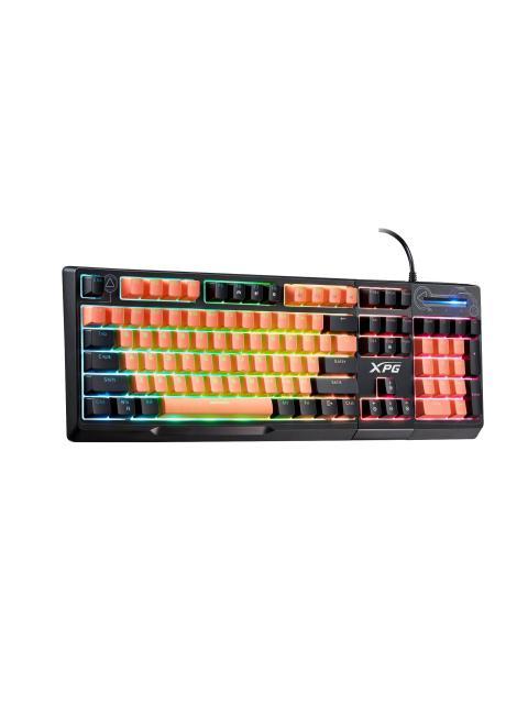 TECLADO GAMING XPG MERA SEEKER MEMBRANA SENSACION MECANICA ILUMINACION RGB NEGRO.(SEEKER105ZBK-OGCES)