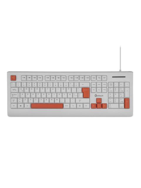 TECLADO GETTTECH GGK-ESMWR-02-WH ALAMBRICO USB BLANCO (ESPANOL)