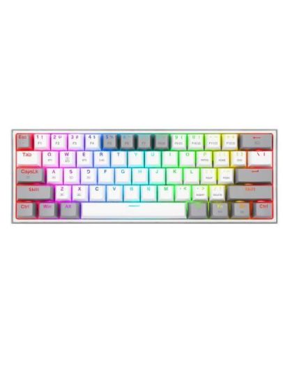 TECLADO MECANICO REDRAGON FIZZ PRO WHITE-GRAY INGLES BLANCO Y GRIS - Image 2