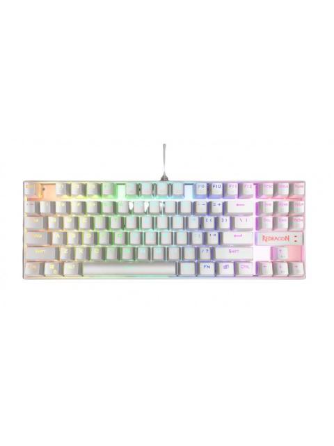 TECLADO MECANICO REDRAGON KUMARA WHITE RGB ESPANOL BLANCO RGB