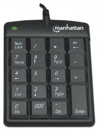 MANHATTAN TECLADO NUMERICO 176354 ALAMBRICO USB NEGRO - Image 3