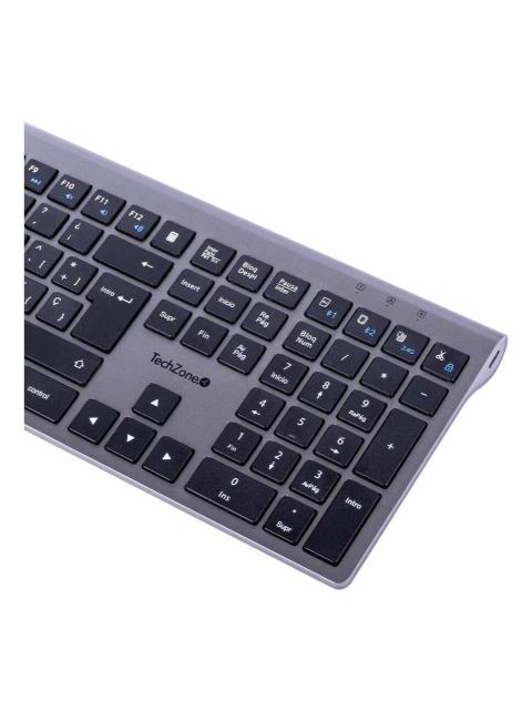 TECLADO TECHZONE HEFESTOS INALAMBRICO RF INALAMBRICO-BLUETOOTH NEGRO ESPANOL - Image 3