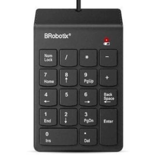 BROBOTIX TECLADO NUMERICO 963234 ALAMBRICO USB NEGRO