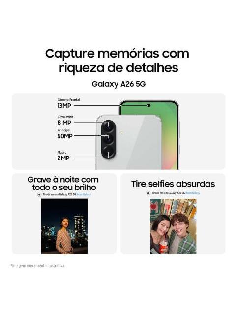 TELEFONO CELULAR SAMSUNG GALAXY A26 5G 256 GB 8 GB DE RAM CAMARA DE 50 MP IP67 PANTALLA SUPER AMOLED 6.7 NFC - NEGRO - Image 3