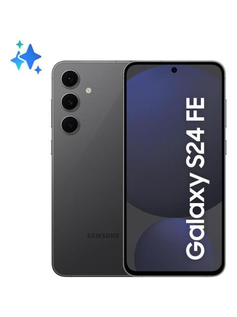 TELEFONO CELULAR SAMSUNG GALAXY S24 FE 5G 512 GB 8 GB DE RAM PANTALLA 6.7 CAMARA TRIPLE DE 50+12+8 MP CAMARA. PANEL FRONTAL DE 10 MEGAPIXELES GALAXY AI COLOR GRAFITO GRIS