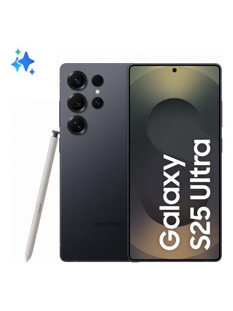 TELEFONO CELULAR SAMSUNG GALAXY S25 ULTRA 5G 1 TB 12 GB DE RAM CAMARA CUADRUPLE 200+50+10+50 PANTALLA GRANDE DE TITANIO NEGRO AZABACHE DE 6.9 PULGADAS