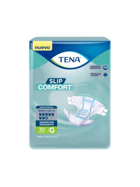 TENA SLIP COMFORT PAÑAL ADULTO GDE 10 PZ