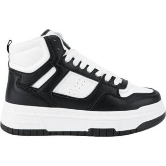 TENIS CASUAL BOTA PLATAFORMA BICOLOR BLANCO/NEGRO NEXT CO