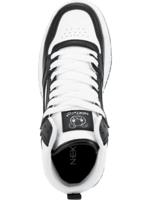 TENIS CASUAL BOTA PLATAFORMA BICOLOR BLANCO/NEGRO NEXT CO - Image 3