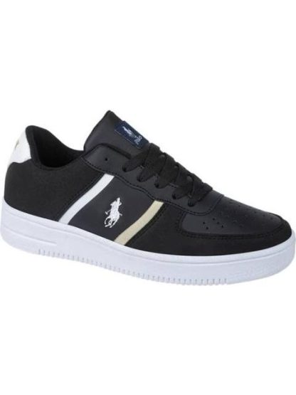 TENIS CASUAL CLASICO FRANJAS BLANCO/NEGRO HPC POLO - Image 2