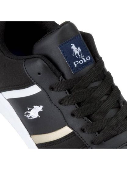TENIS CASUAL CLASICO FRANJAS BLANCO/NEGRO HPC POLO - Image 6