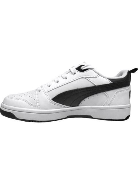 TENIS CASUAL PUMA REBOUND V6 LO JR BLANCO/NEGRO PUMA - Image 4