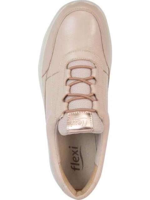 TENIS DE PIEL CON RESORTE ROSA FLEXI - Image 3