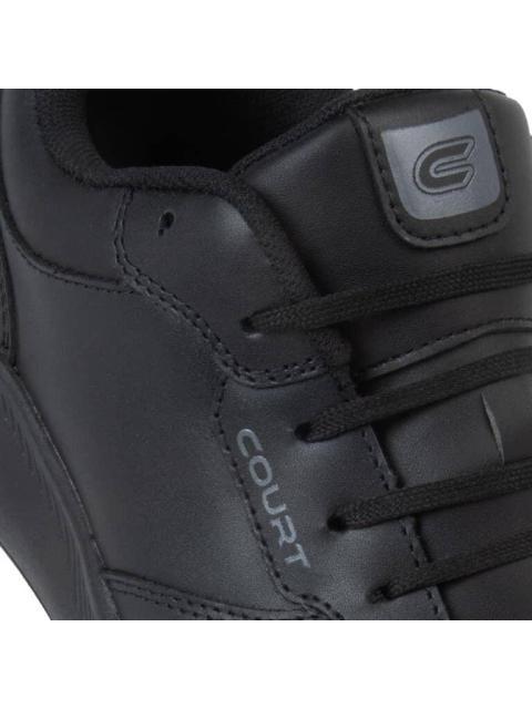 TENIS DEPORTIVO TRIPLE RECIO CONFORT DE PIEL NEGRO COURT - Image 6