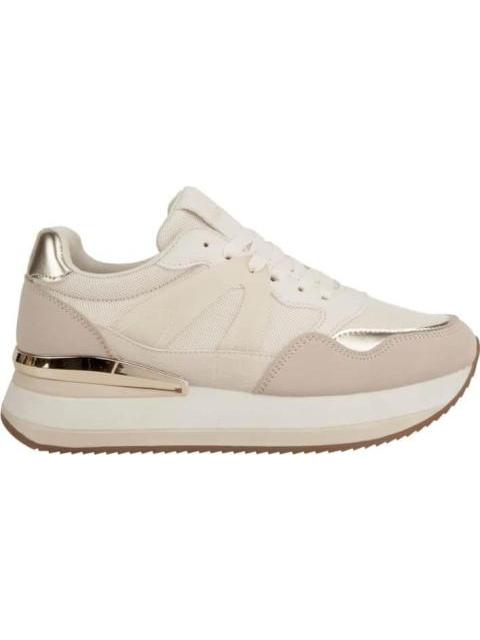 TENIS RETRO PLATAFORMA FRANJA BEIGE NEXT CO