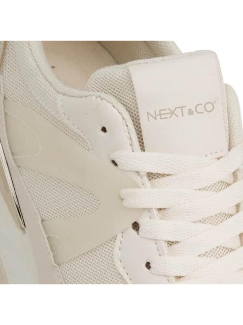 TENIS RETRO PLATAFORMA FRANJA BEIGE NEXT CO - Image 6