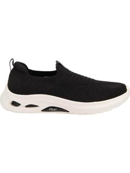 TENIS SLIP ON NEGRO FLEXI