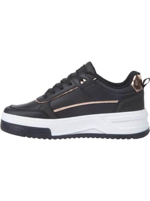 TENIS URBANO CHOCLO DETALLE ROSE GOLD NEGRO NEXT CO - Image 5