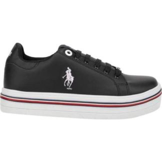 TENIS URBANO PLATAFORMA FRANJAS BLANCO/NEGRO HPC POLO