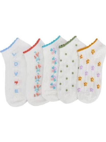 TINES BORDADOS SET 5 PARES BLANCO LOVE TO LOUNGE