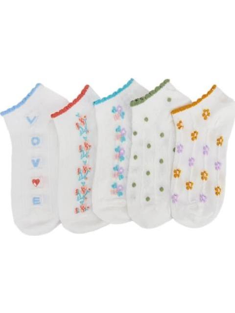 TINES BORDADOS SET 5 PARES BLANCO LOVE TO LOUNGE