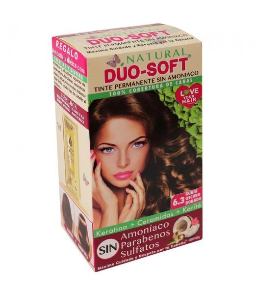 TINTE DUO SOFT AHORA SIN AMONIACO #6.3 RUBIO OSCURO DORADO 60GR. KENT COSMETICS