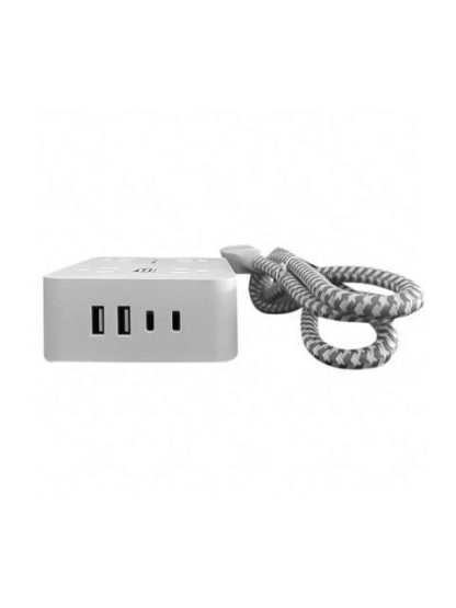 TIRA MULTICONTACTO HN8U5WC2 8 TOMAS DE CORRIENTE ESPACIADAS. 2 USB A 2 USB C - Image 3