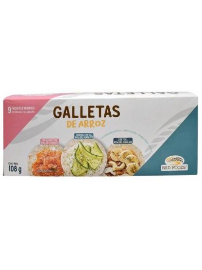 GALLETAS DE ARROZ VARIADAS 108 G BSD FOODS
