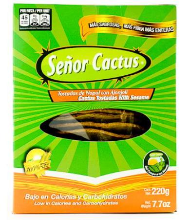 TOSTADA DE NOPAL CON AJONJOLI 220 G SEÑOR CACTUS