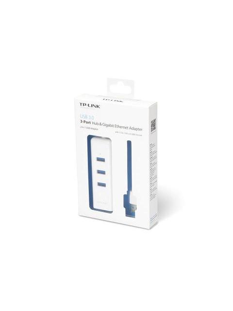 TP-LINK HUB USB A MACHO - 3X USB A HEMBRA- 1X RJ-45 1000 MBIT-S BLANCO - Image 3