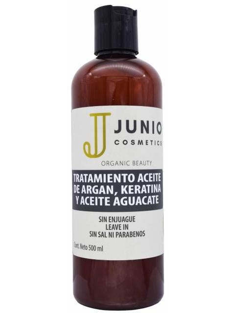TRATAMIENTO ACEITE DE ARGAN KERATINA Y ACEITE AGUACATE 500 ML JUN