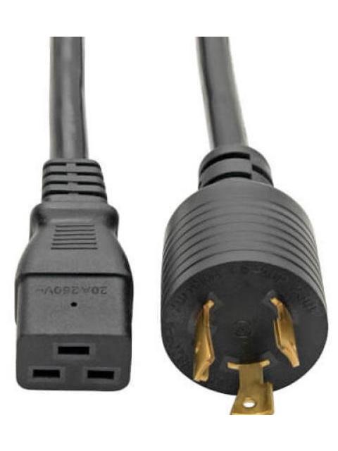 TRIPP LITE BY EATON CABLE DE PODER PARA PDU-UPS C19 COUPLER MACHO - NEMA L6-20P HEMBRA 4.3 METROS NEGRO