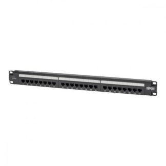 TRIPP LITE BY EATON PANEL DE PARCHEO CAT5-CAT5E-CAT6 24 PUERTOS RJ-45 1U NEGRO