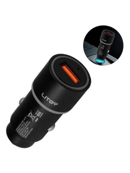 TURBO CARGADOR PARA CARRO AUTO USB CARGA RAPIDA QC 3.0 18W
