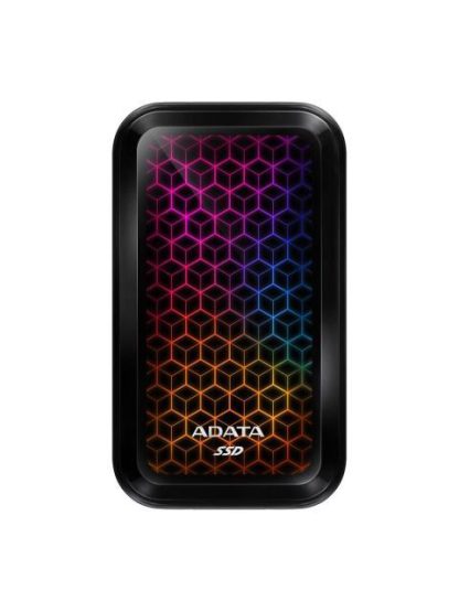 UNIDAD DE ESTADO SOLIDO EXTERNO ADATA 512GB USBC (USB 3.2 GEN 2). CON VELOCIDADES DE LECTURA-ESCRITURA DE 1000-800 MB-S. ASE770G512GU32G2CBK