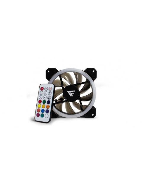 VENTILADOR GAME FACTOR FKG400 RGB 120MM 1500RPM NEGRO - 3 PIEZAS